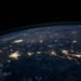 Abstract view of digital connections around Earth
